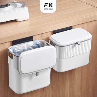 Thùng đựng rác nhà bếp treo cửa FEEKA có nắp sang trọng, thùng rác treo tủ bếp mini cỡ lớn nhỏ dễ thương
