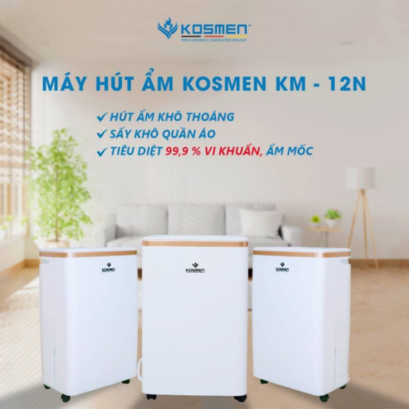 Máy hút ẩm dân dụng Kosmen KM-12N