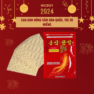 Cao dán hồng sâm hàn quốc, túi 20 miếng