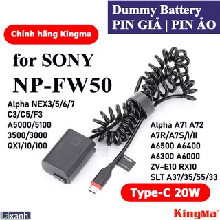 Dummy Type-C Sony NP-FW50 | Pin giả pin ảo pin dummy battery DC Coupler SONY FW50 A6000 A6300 A6400 A7 A5000 A6500