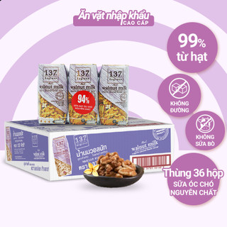 Thùng Sữa hạt Óc Chó Nguyên Chất 137 Degrees 180ml x 36 Hộp