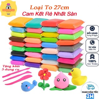   TÚI ZIP  Đất sét đất nặn tự khô 12 24 36 màu an toàn nặn hình đáng yêu siêu nhẹ an toàn cho bé không mùi 
