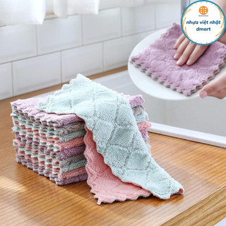 Khăn lau đa năng nhà bếp sợi cotton siêu mềm, khăn lau bếp, lau tay tiện lợi