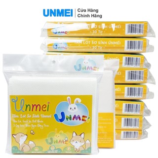 Lót xu unmei - tấm lót sơ sinh - 30 tờ/túi tấm lót phân xu unmei 3 lớp