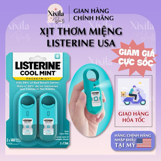 Xịt thơm miệng Listerine hàng Mỹ