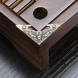 Khay đựng ấm chén bọc đồng 43x28cm