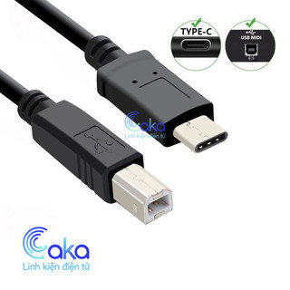 Cáp chuyển đổi từ type c sang máy in 1.5m máy fax, dac usb 2.0 type b
