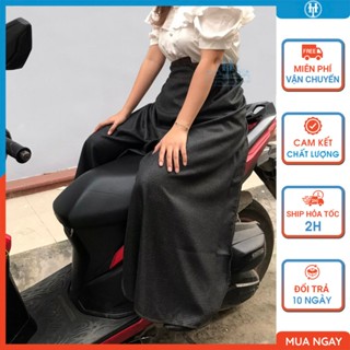 Váy chống nắng xẻ tà (Váy quần) cho nữ ngồi sau chất vải dày mát có nút bấm chân KHT09 H&T FASHION