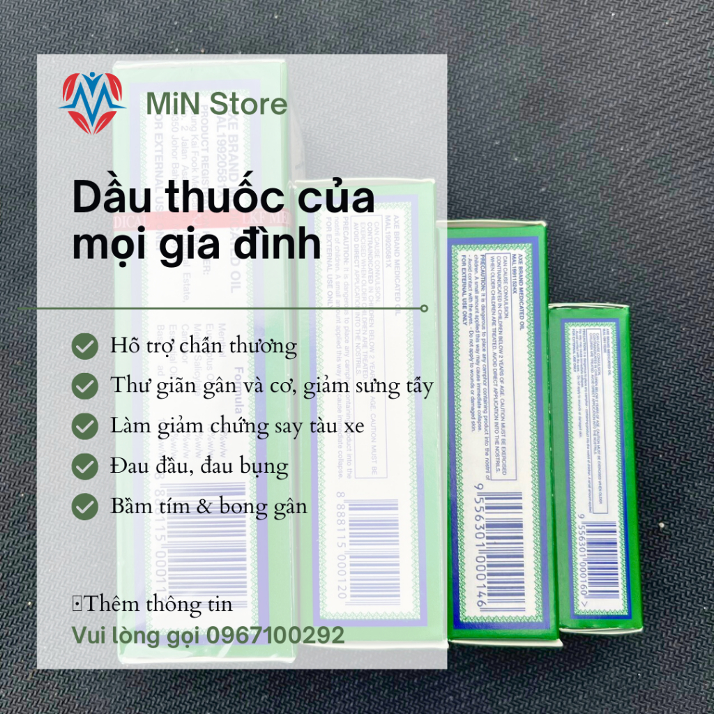 Dầu Cây Búa MALAYSIA Axe Brand CHÍNH HÃNG 5ML