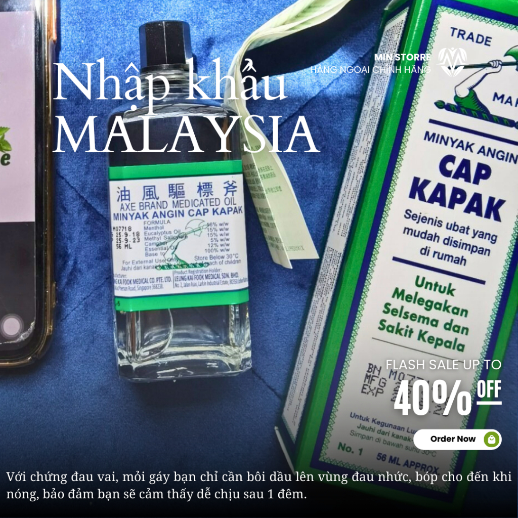 Dầu Cây Búa MALAYSIA Axe Brand CHÍNH HÃNG 5ML