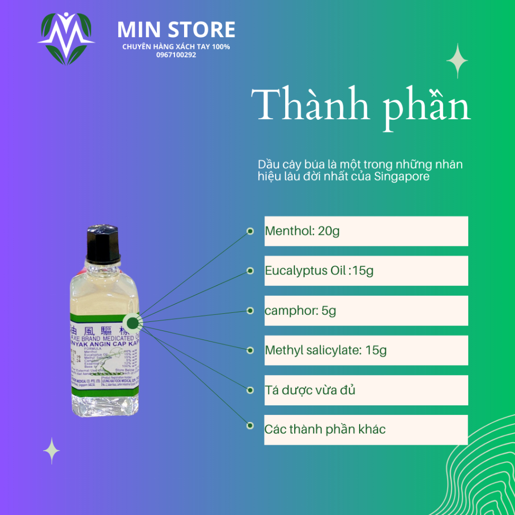 Dầu Cây Búa MALAYSIA Axe Brand CHÍNH HÃNG 5ML