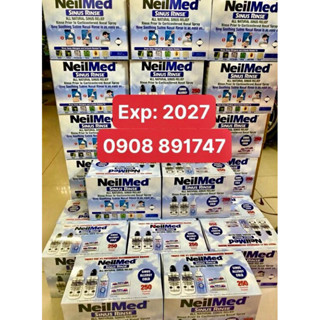 (🇺🇸 USA) Bộ sản phẩm nước muối rửa mũi (nước muối sinh lý) Neilmed Sinus Rinse 250 gói