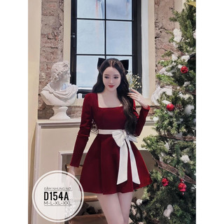 BIGSIZE Đầm nhung nơ D154A