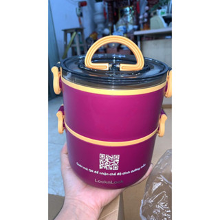 Hộp cơm giữ nhiệt 2 tầng Lock &Lock Hkm glu
