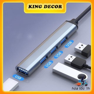 Bộ chia cổng USB Type C ra 4 cổng usb tốc độ cao Kingdecor hub chia cổng type c và usb chính hãng