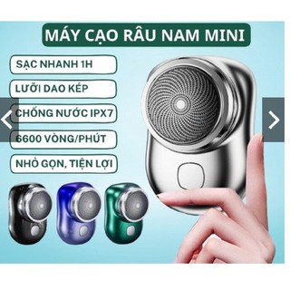 Máy cạo râu bỏ túi, mini lưỡi kép tự mài, dao cạo râu điện chống nước, cổng sạc type C