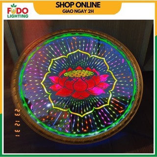 Đèn hào quang cơ hoa sen 15cm,18cm,22cm,25cm,30cm,40cm trang trí bàn thờ phật, tượng phật