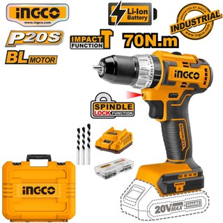 Body máy khoan búa dùng pin động cơ không chổi than 20V Ingco CIDLI20608