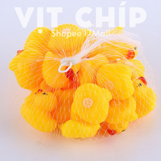 Set 20 con vịt cao su màu vàng thả chậu tắm bóp kêu chíp chíp, cùng bé yêu vui vẻ đi tắm 🛒17Mall