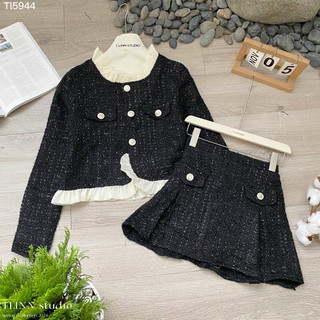 Set dạ tone đen siu xinh nhà Chic