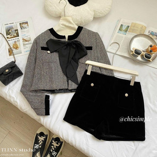 Set dạ tone đen siu xinh nhà Chic