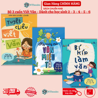 Sách Bí kíp làm văn + Kỹ năng viết văn miêu tả và Tuyệt chiêu viết văn (Dành cho học sinh 4-5-