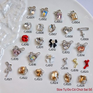 Phụ Kiện Charm Đá Khối Nơ Đính Móng Nail