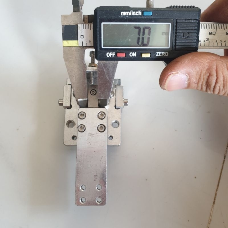 Cơ cấu ray trượt YZ bản 7mm sẵn đế nhôm chế hàn gọt cell pin