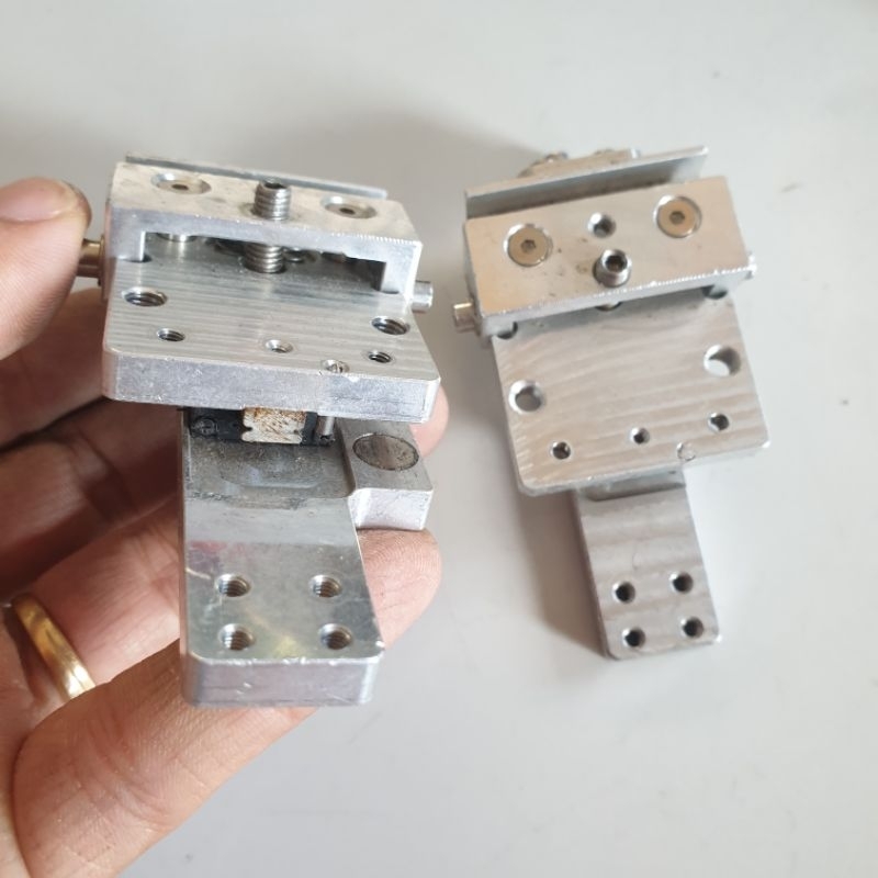 Cơ cấu ray trượt YZ bản 7mm sẵn đế nhôm chế hàn gọt cell pin