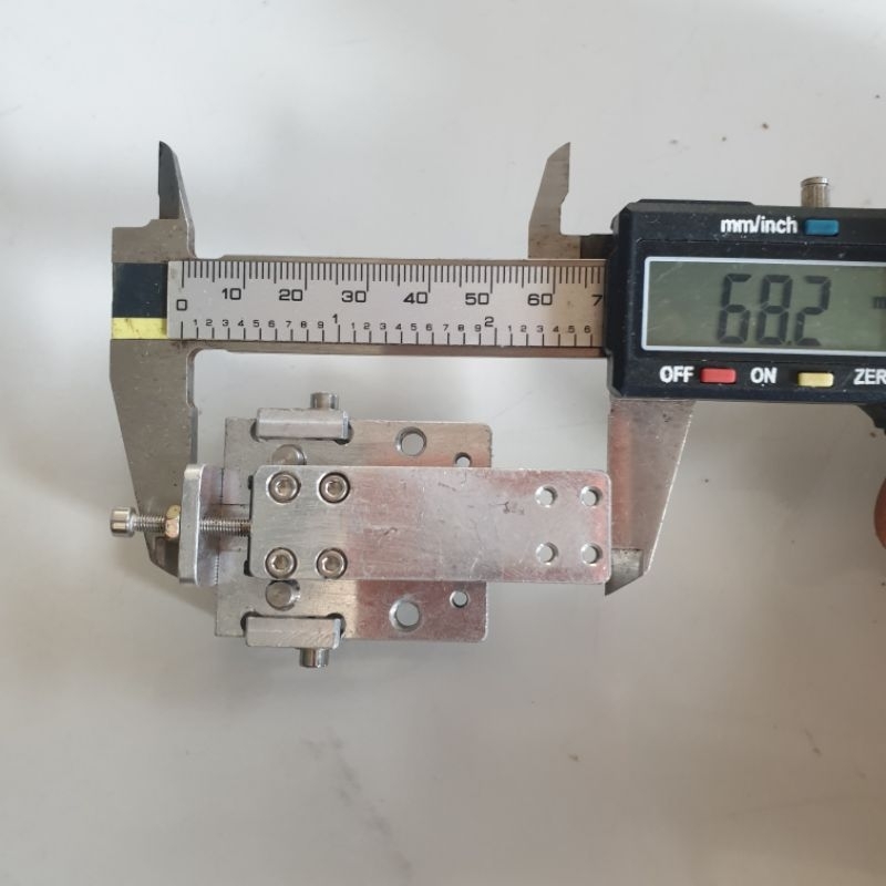 Cơ cấu ray trượt YZ bản 7mm sẵn đế nhôm chế hàn gọt cell pin