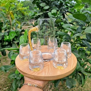 Set 6 ly uống r ượu, bình rót pha lê, vàng 24k(khách chọn hàng theo phân loại)