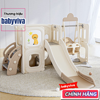 Bộ cầu trượt xích đu cho bé cao cấp kèm bảng vẽ mẫu mới 2023 nhựa nguyên sinh an toàn, chắc chắn
