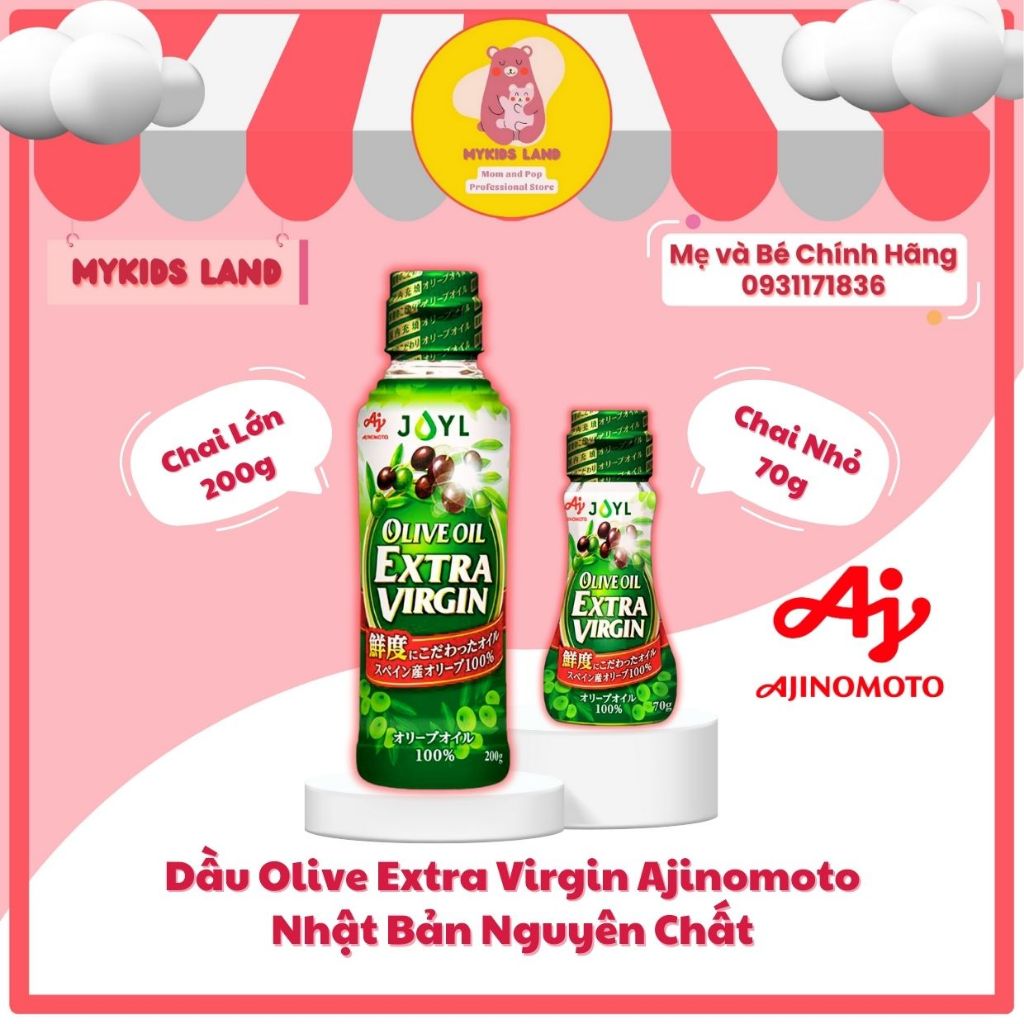 Dầu Olive Extra Virgin Ajinomoto Nhật Bản Nguyên Chất Cho Bé