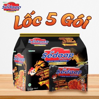 Lốc 5 gói mì trộn ăn liền sedaap vị gà cay hàn quốc 87g | việt thái phát