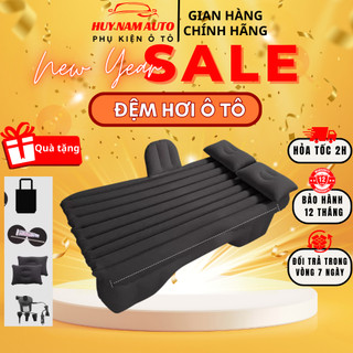 Đệm Hơi Ô Tô, Nệm Hơi Ô Tô HUY NAM AUTO - Chất Nhung Mềm Mịn - Tặng Kèm Bơm Điện 12V. 2 Gối, Bộ Vá Và Bơm