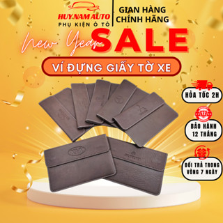 Ví Da Đựng Giấy Tờ Xe- HUY NAM AUTO-  Bóp Da Đựng Đăng Kiểm Giấy Tờ Xe Có Nhiều Ngăn Chia Cao Cấp Đủ Logo Hãng Xe