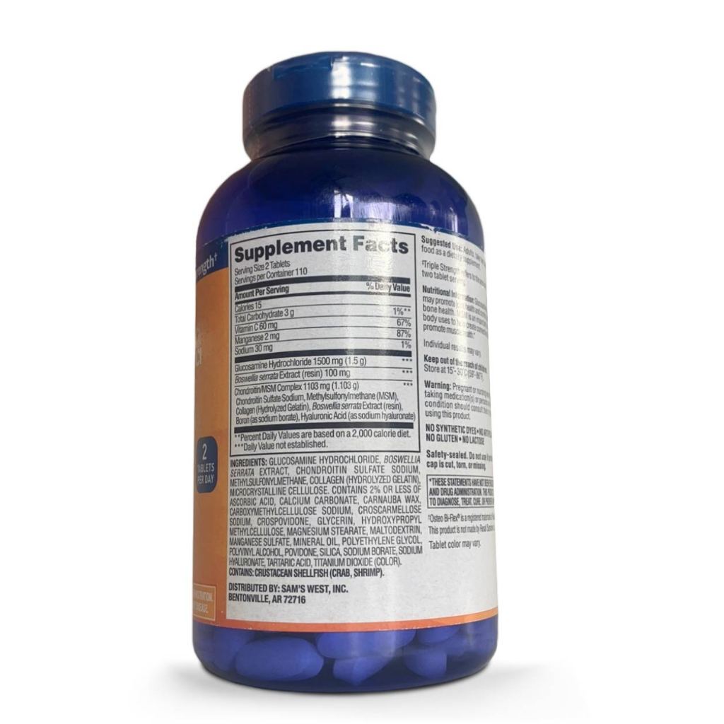 Hỗ trợ khớp Member’s Mark Glucosamine Chondroitin MSM 1500mg 220 viên