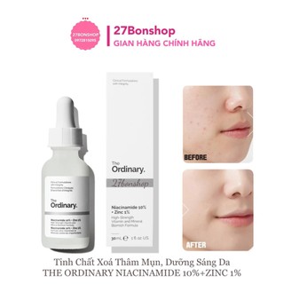 TINH CHẤT XÓA THÂM MỤN VÀ DƯỠNG TRẮNG DA THE ORDINARY NIACINAMIDE 10% + ZINC 1%