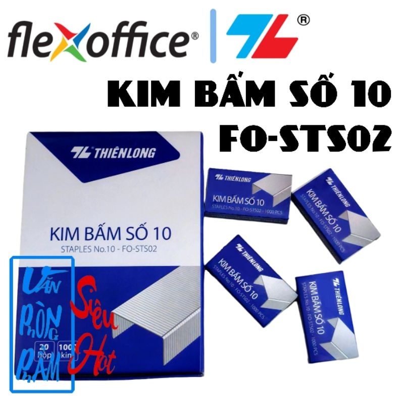 Kim Bấm Số 10 Và Số 3 Flexoffice/Thiên Long (chính hãng)