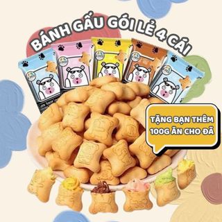  Bánh Gấu Choco Bear Nhân Kem Mix Vị, Bánh Gấu Tuổi Thơ, Bánh Ăn Vặt Thơm Ngon