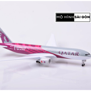  Máy Bay Boeing777 QATAR 20CM Mô Hình Tỉ Lệ 1:400 Hợp Kim Cao Cấp Có Bánh Xe 