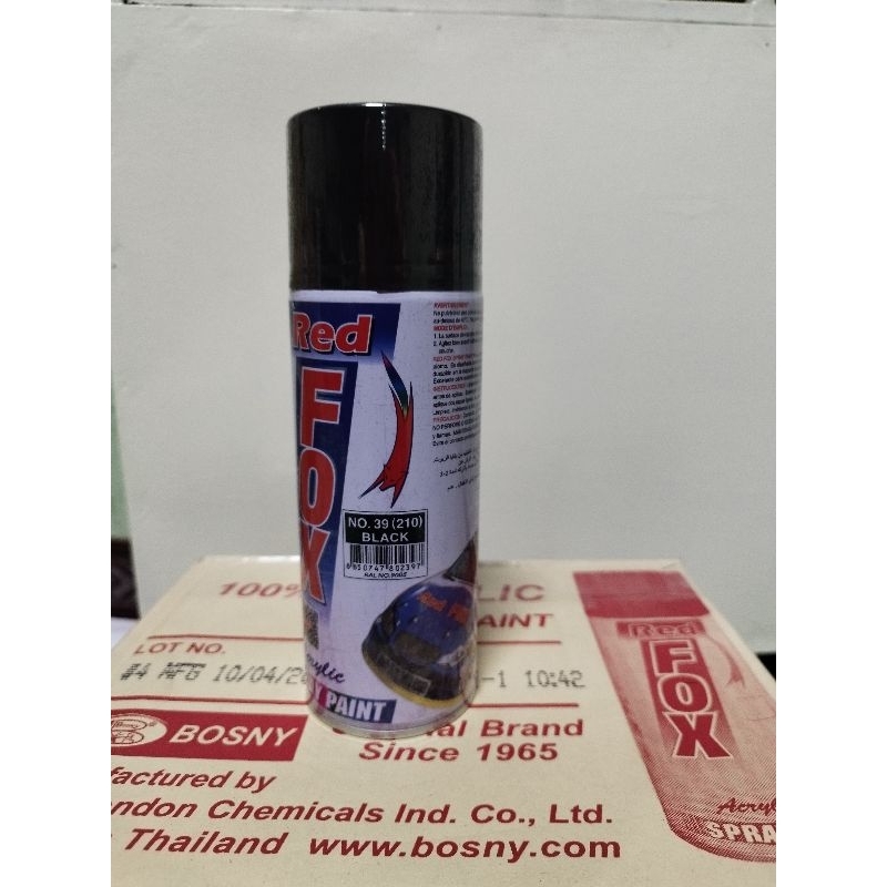 Sơn xịt redfox, sơn xịt đen bóng mã 210.