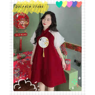 [BIGSIZE ẢNH THẬT] - Đầm babydoll bigsize - Đầm đen bigsize - Đầm đỏ bigsize - Đầm cách tân bigsize - Đầm Tết bigsize