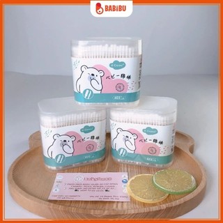 Hộp 400 Que Bông Tăm Vcoool Cao Cấp Cho Bé Sơ Sinh