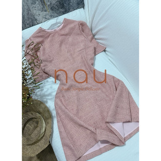 Đầm bố mềm cổ tròn dáng chữ A