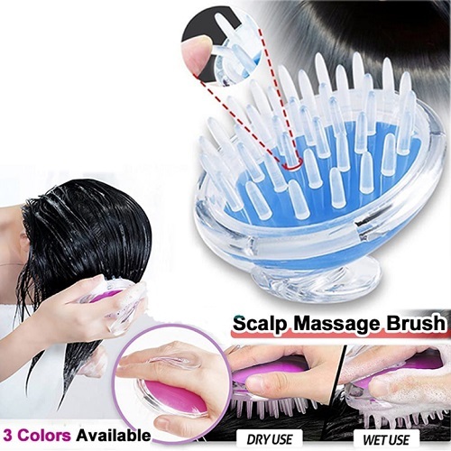 Lược Gội Đầu Massage Gai Silicon Massage Da Đầu Giảm Rụng Tóc Kích Thích Mọc Tóc