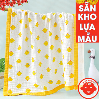  Khăn tắm xô 6 lớp BO VIỀN cho bé 115x105cm siêu mềm mại siêu dày cực đẹp 