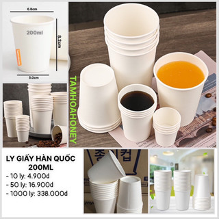 Ly giấy cốc giấy made in korea 200 ml loại cao cấp