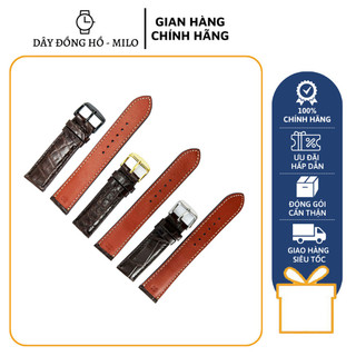 Dây đồng hồ da cá sấu thật dây da đồng hồ size 6,8,10,12,13,14,15,16,17,18,19,20,21,22,24,26,28,30mm