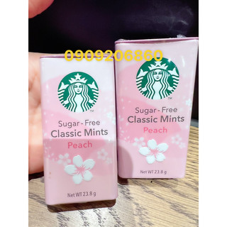 Kẹo Starbucks hương bạc hà và hương đào, sugar free